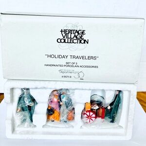 Department 56 Heritage Village Collection Holiday Travelers Figurines Set(3)